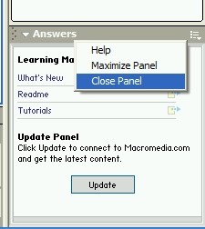 how to close a panel