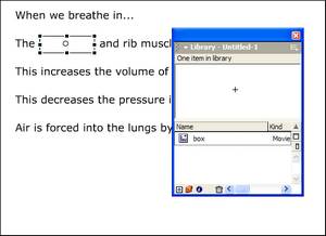 the box positioned over the missing word